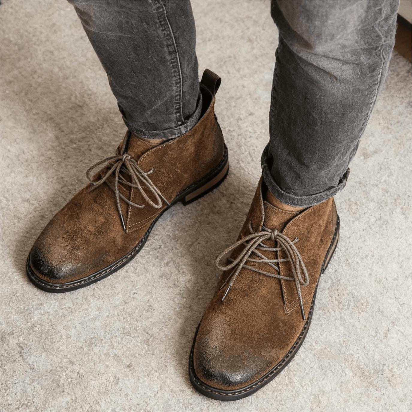 Men'S Accessories Leather - أحذية جلدية كلاسيكية مريحة، أحذية كاحل