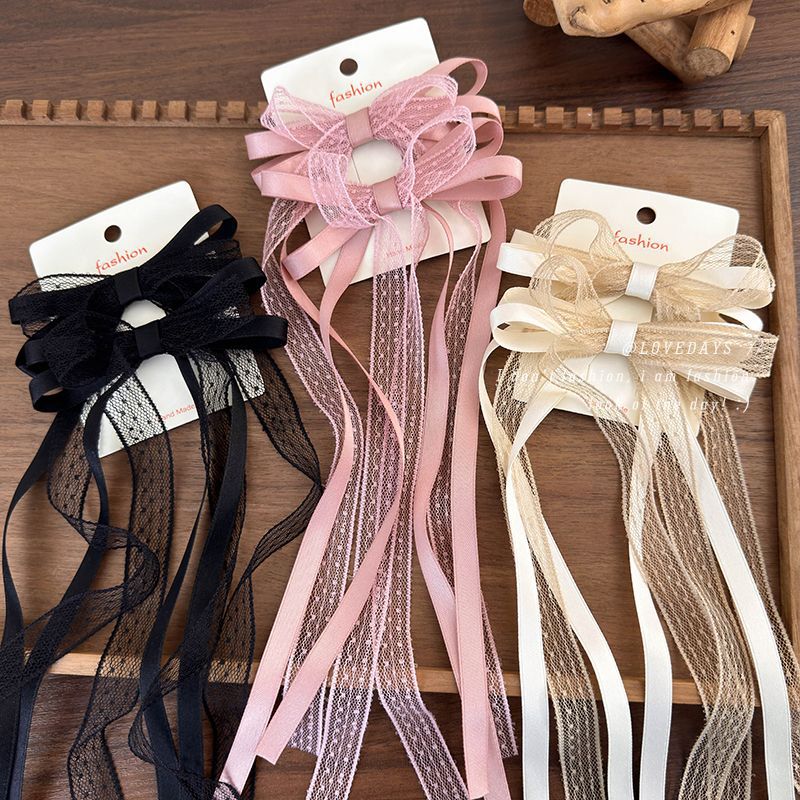 Tie Clip Set - 2 قطعة/المجموعة الدانتيل شريط من الساتان