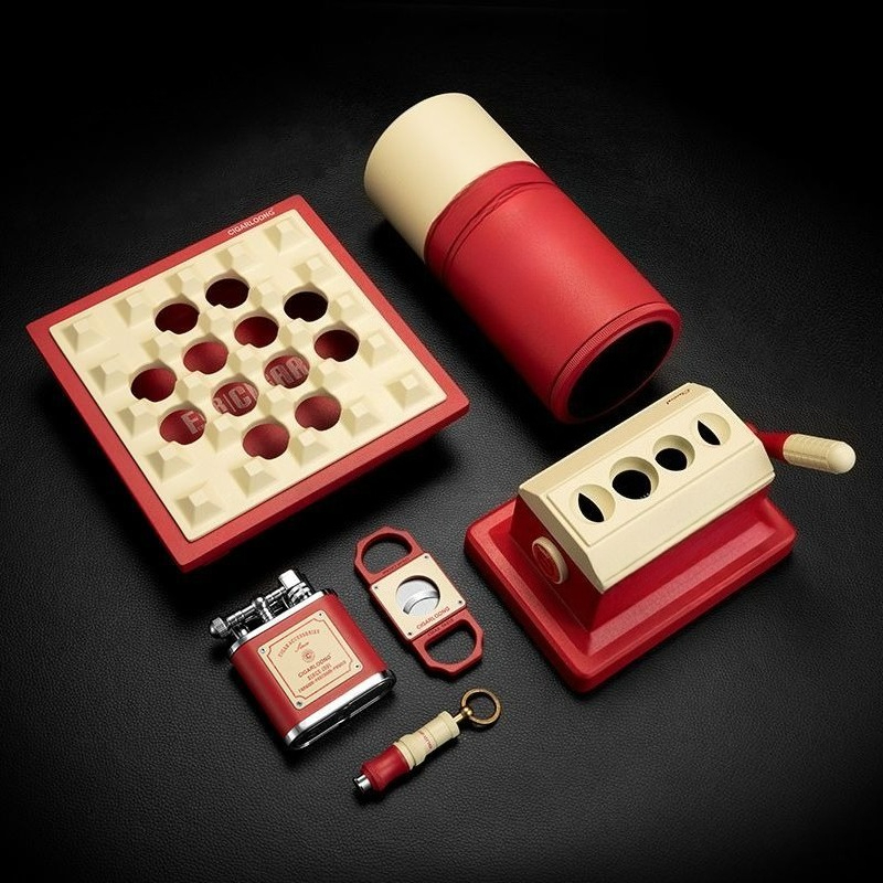 Cigar Cutter Set - طقم سيجار، قاطع سيجار، مثقاب دخان،