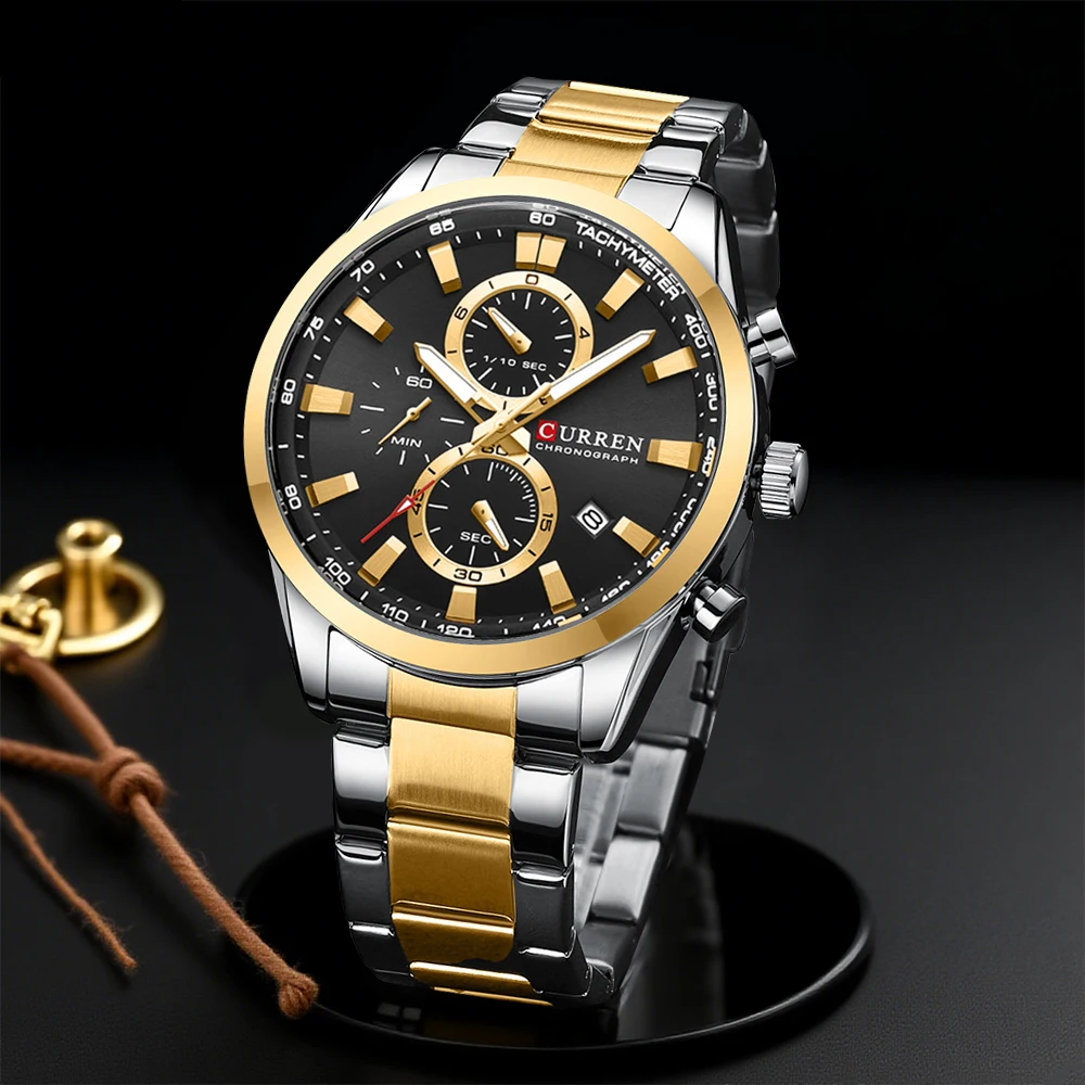Men'S Accessories Jewelry - CURREN ساعات كوارتز كرونو رياضية كاجوال