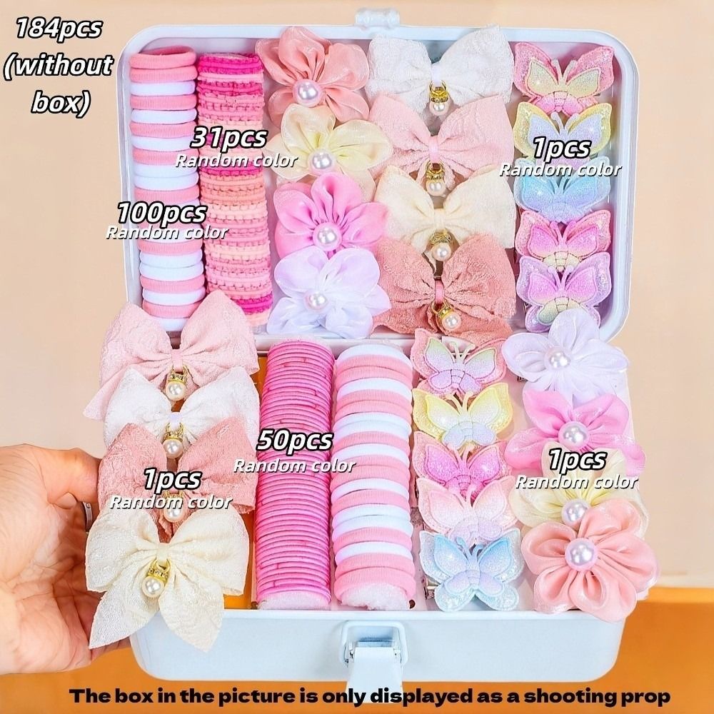 Tie Clip Set - مجموعة إكسسوارات شعر ملونة جديدة للفتيات