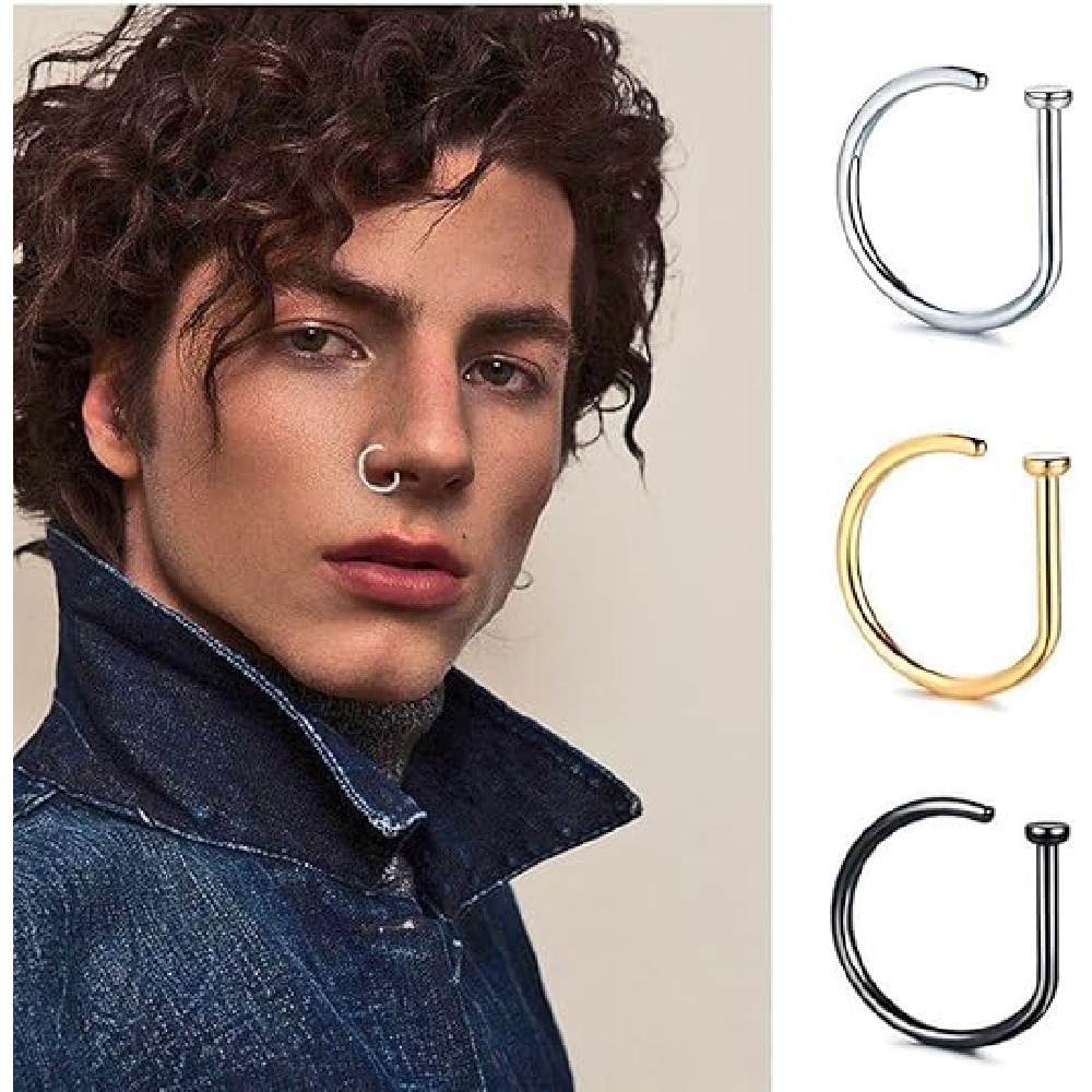 Men'S Accessories Rings - 4 قطع من حلقات الأنف على