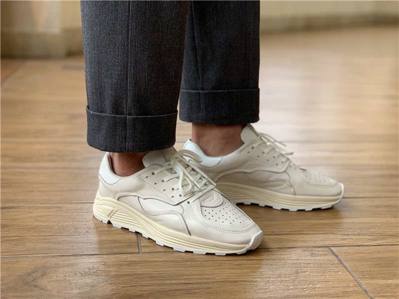 Men'S Accessories Leather - أحذية رجالية كاجوال بيضاء ذات نعل