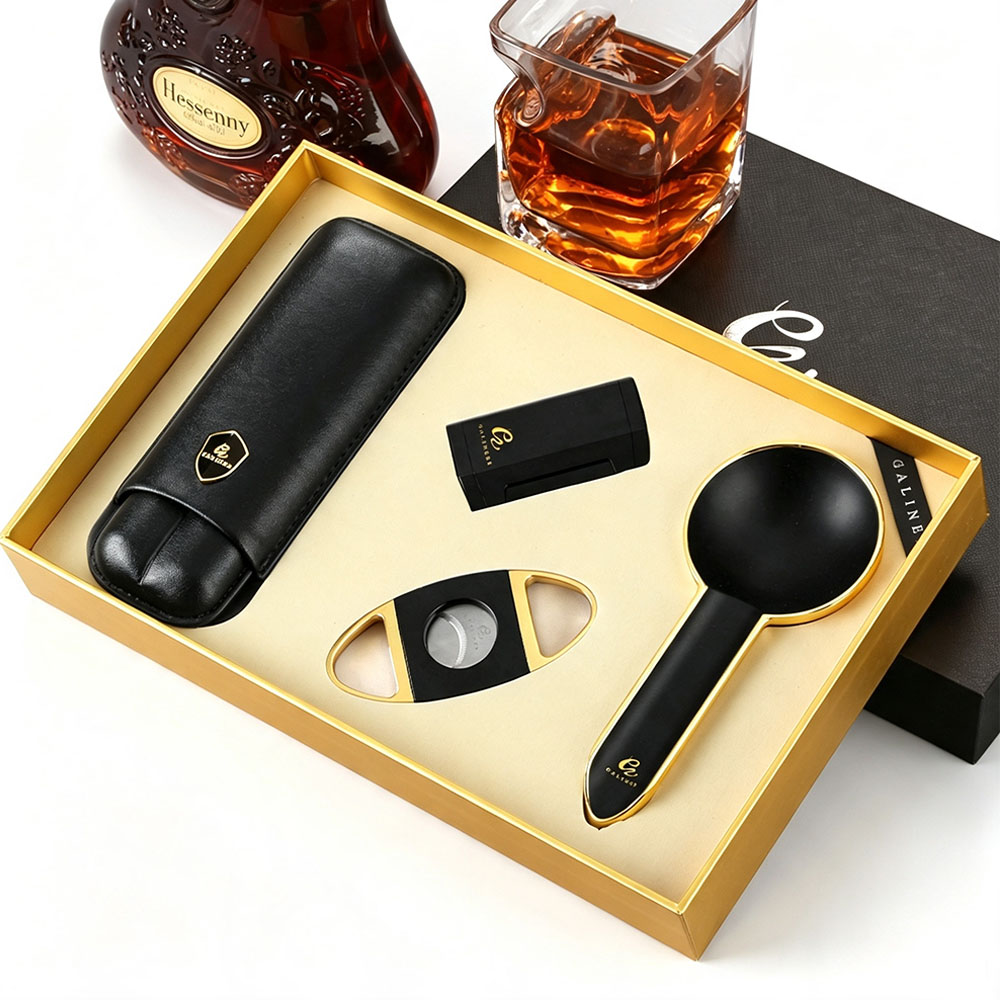 Cigar Cutter Set - جالينر المعادن السيجار التدخين مجموعة غاز