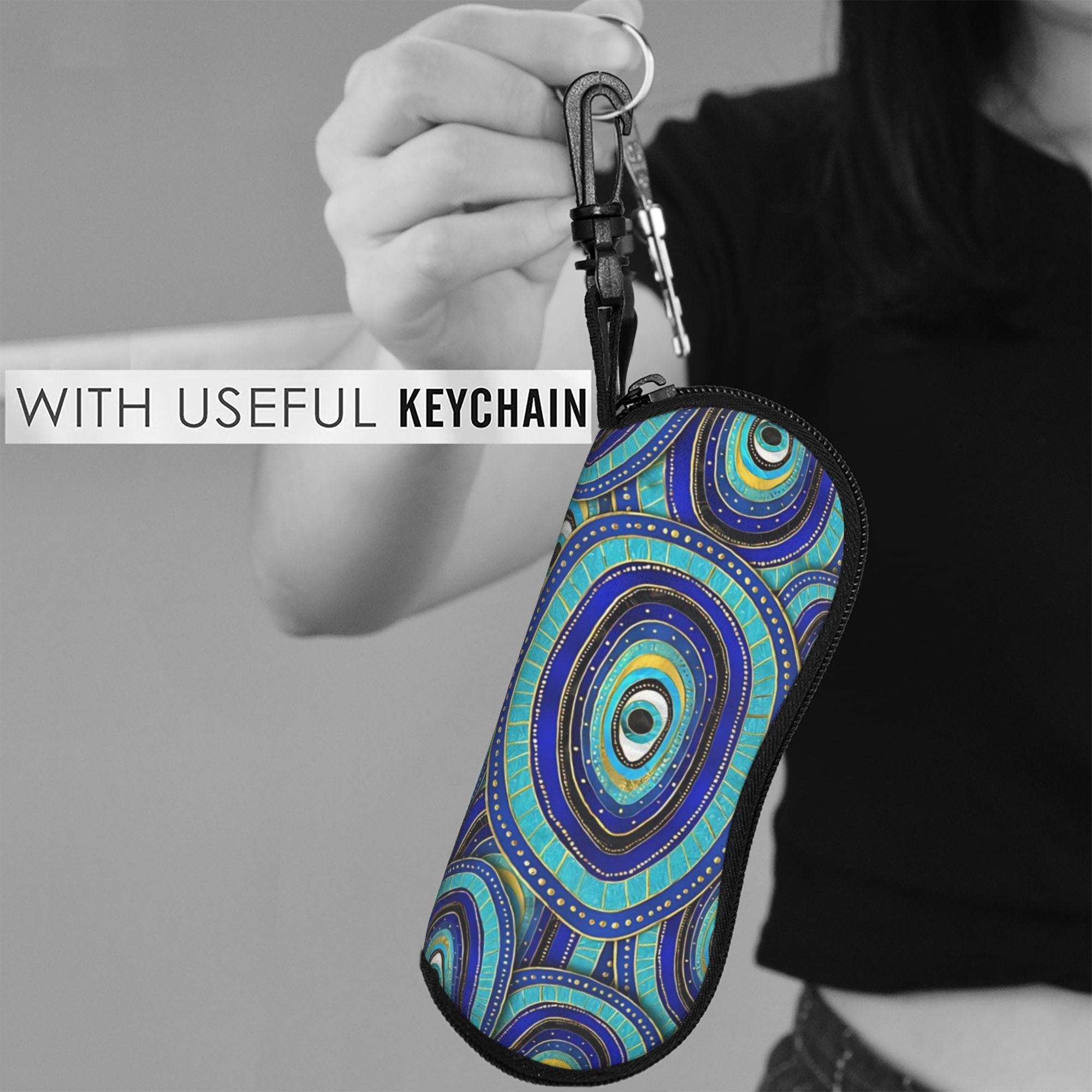 حافظة نظارات بنمط تميمة العين  - مراجعة Men Accessories Evil Eye وسعره