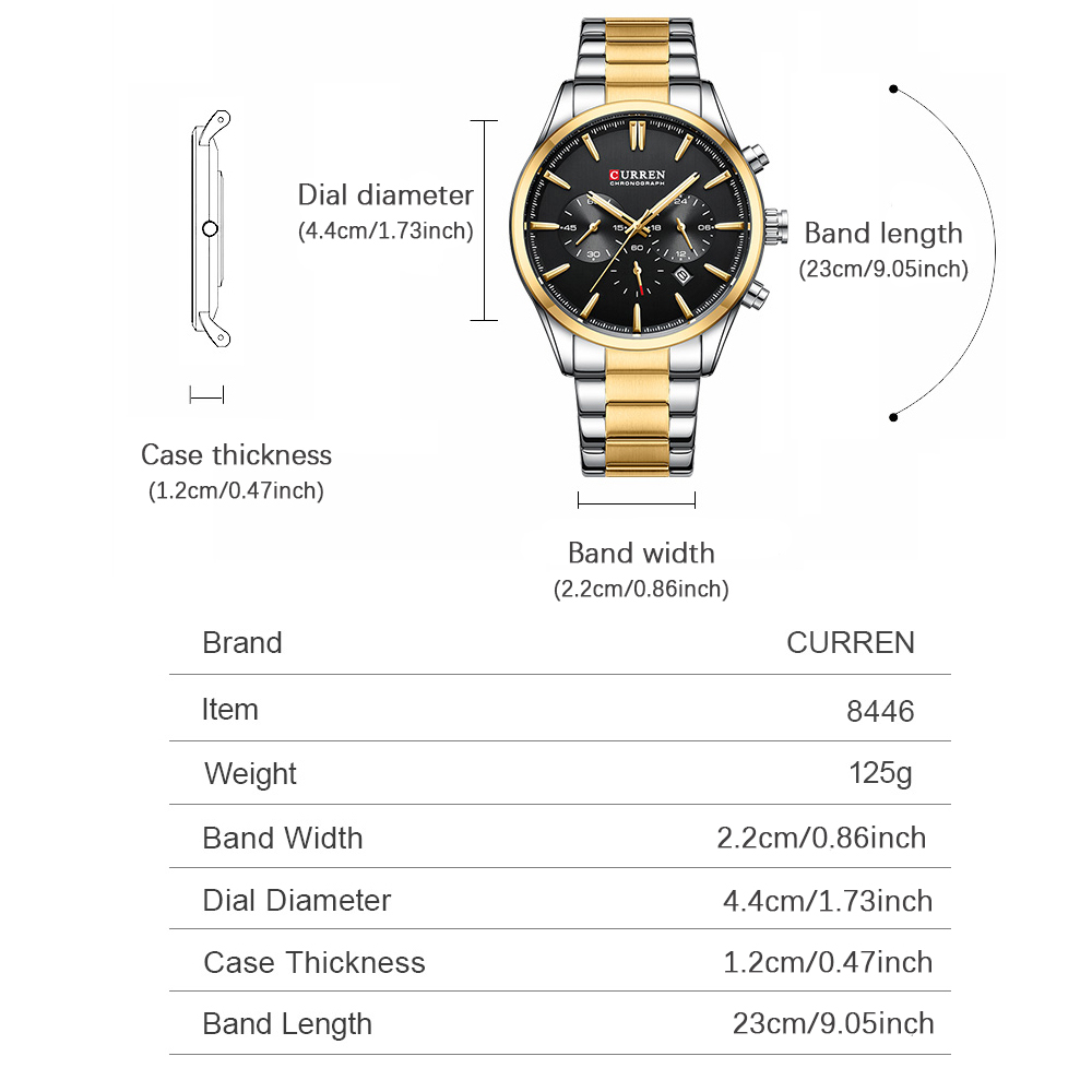 CURREN ساعات كوارتز كرونو رياض - مراجعة Men'S Accessories Jewelry وسعره
