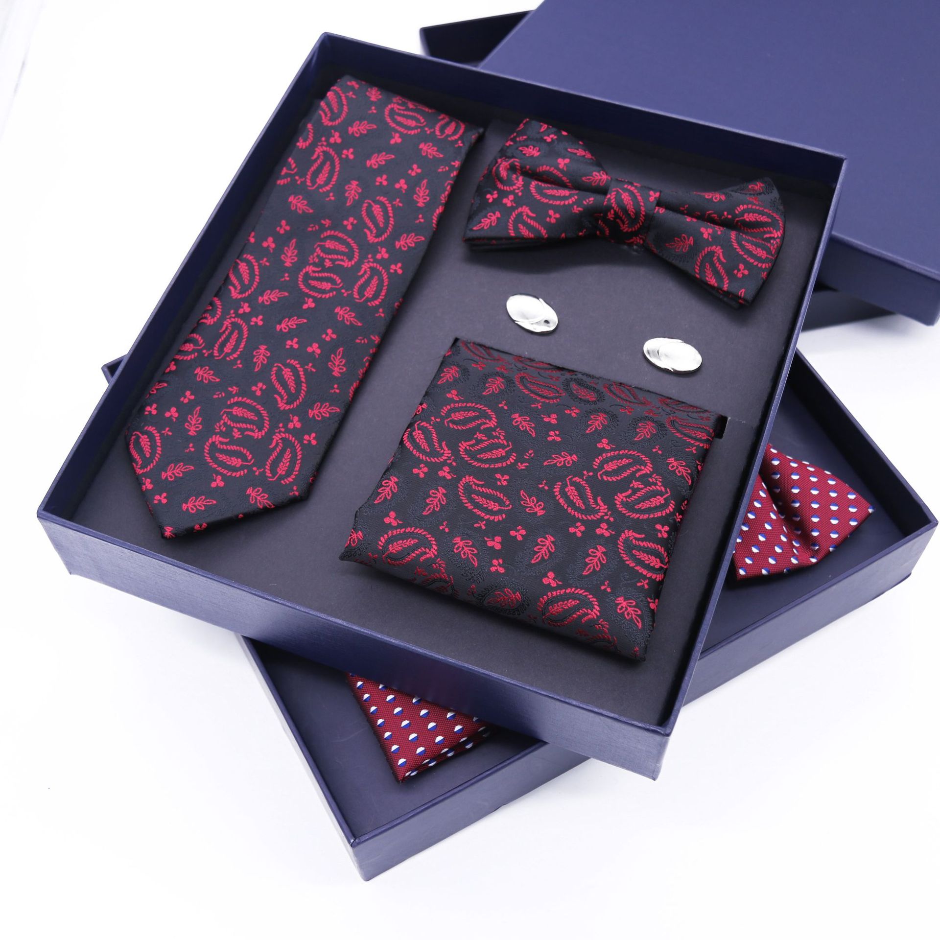 طقم ربطة عنق ووشاح مربع رسمي ل - مراجعة Men Accessories Combo Gift وسعره